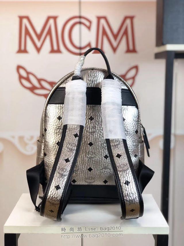 MCM雙肩包 原單 5722 新版子母包 前面袋子可拆卸 搭配長肩帶 兩用款 菱形釘 MCM女背包  mdmc1322